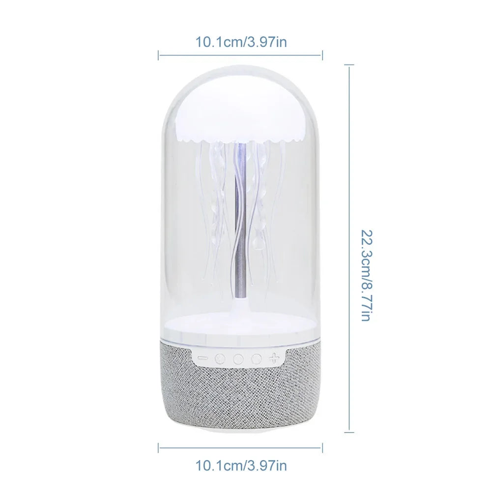 Jellyfish Bluetooth Speaker - Color-Changing LED Mood Light, Portable Wireless Hifi Sound for Home/Office Deco