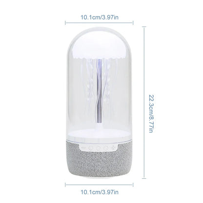 Jellyfish Bluetooth Speaker - Color-Changing LED Mood Light, Portable Wireless Hifi Sound for Home/Office Deco